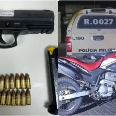 Apreensão de arma e veículo roubado