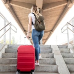 Bagagem em viagem de avião