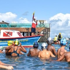 Mais uma etapa do Campeonato Baiano de Águas Abertas é realizada neste sábado (11) em Salvador