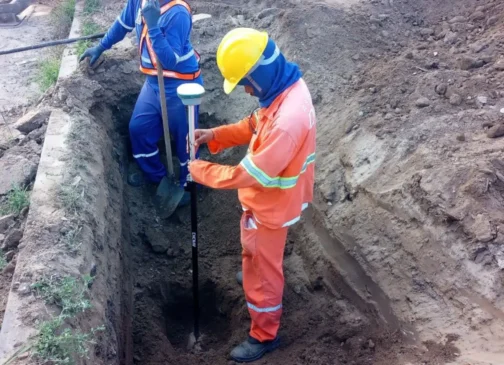 canteiro de obras da duplicação do Anel de Contorno