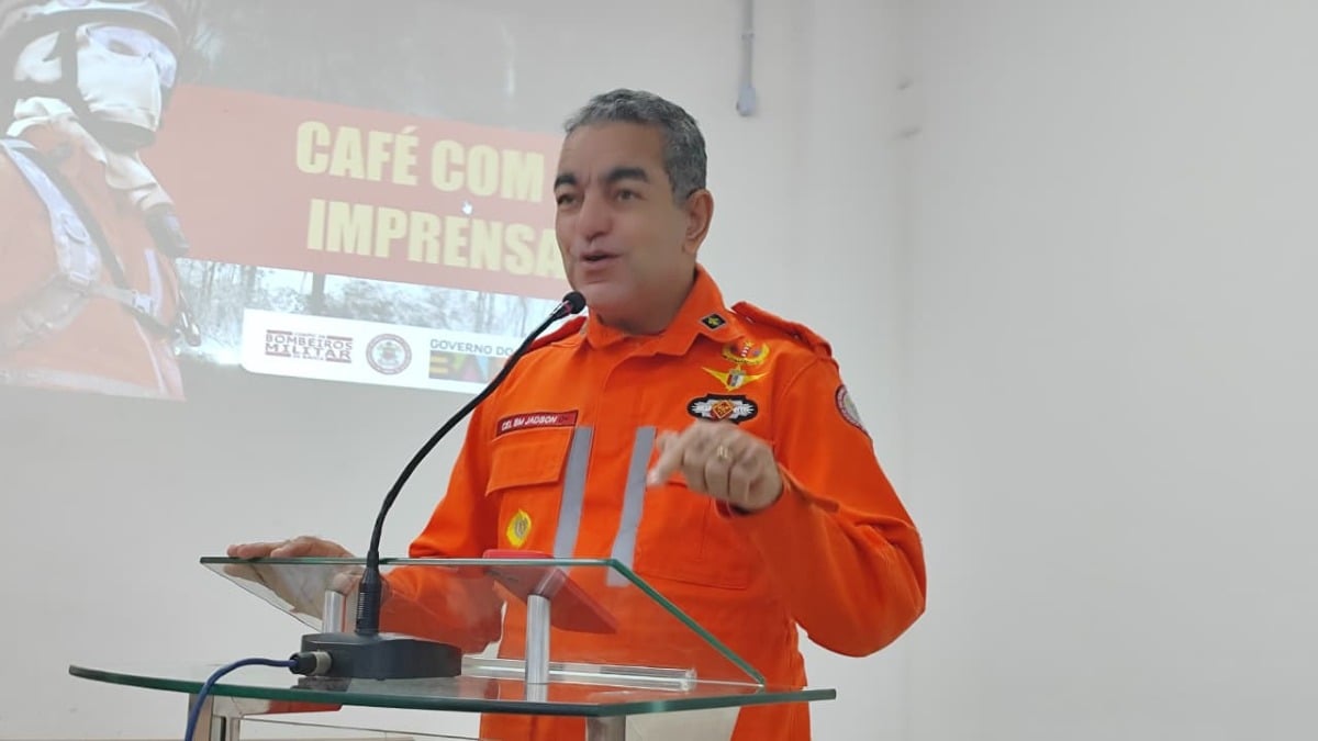 Coronel Jadson - omandante regional leste de operações do Corpo de Bombeiros Militares