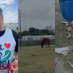Lixo acumulado e animais soltos; deputado Zé Neto diz que prefeitura não conseguiu assumir a manutenção do Parque da Lagoa