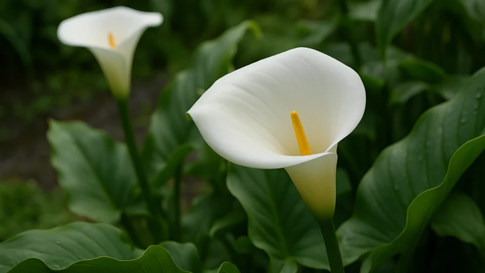 4 vantagens do copo-de-leite em jardins úmidos e como estimular novas flores