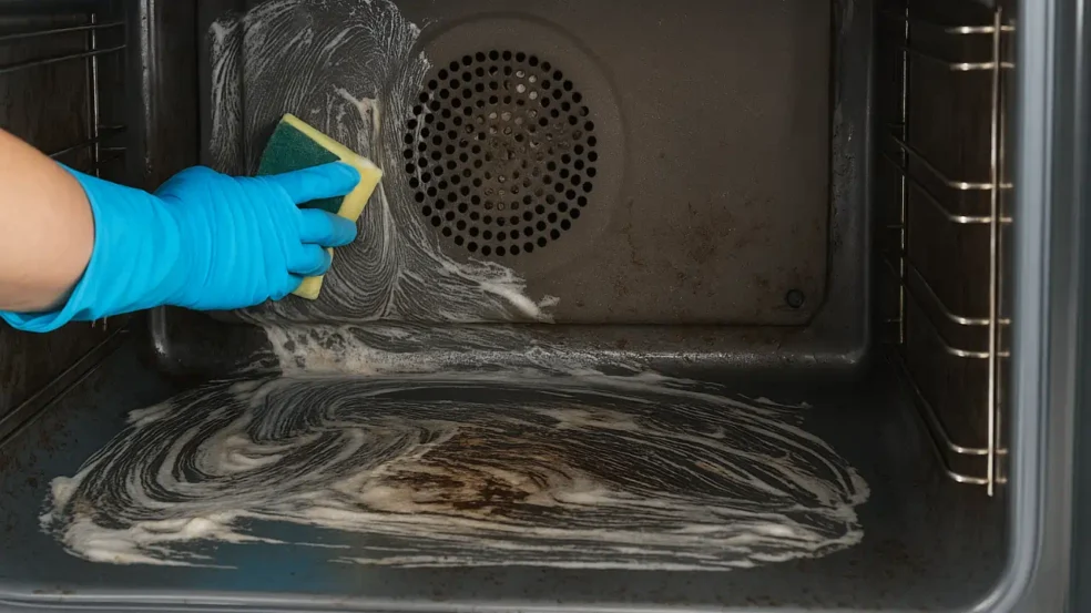 A solução que tira gordura antiga do forno sem precisar raspar