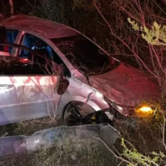 Capotamento na BA-411 deixa dois homens feridos em Conceição do Coité