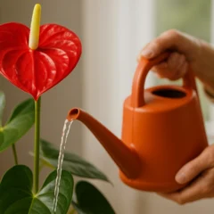 Antúrio o segredo da rega certa que garante flores vermelhas intensas o ano todo