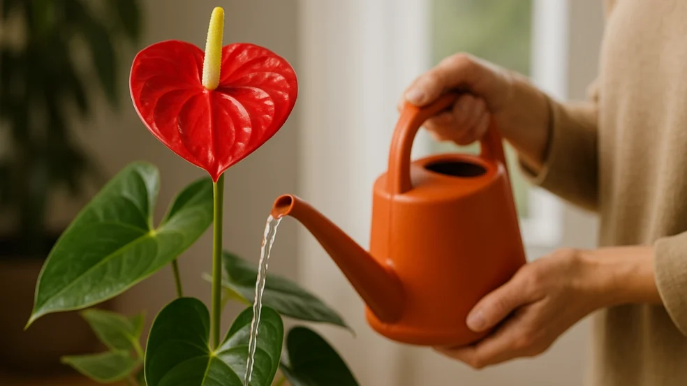 Antúrio o segredo da rega certa que garante flores vermelhas intensas o ano todo Antúrio o segredo da rega certa que garante flores vermelhas intensas o ano todo
