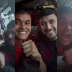Daniel Oliveira torcedor do flamengo entrou no ônibus