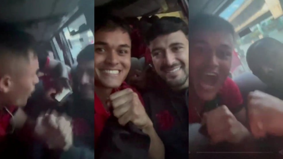 Daniel Oliveira torcedor do flamengo entrou no ônibus