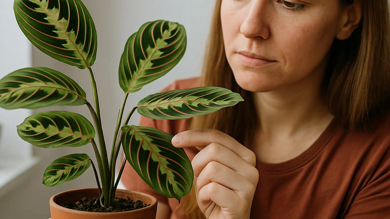 Descobri o erro que estava impedindo minha maranta-riscada de crescer