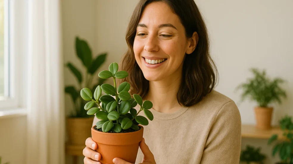 Essa peperomia ‘Hope’ cresceu o dobro depois que mudei o tipo de vaso