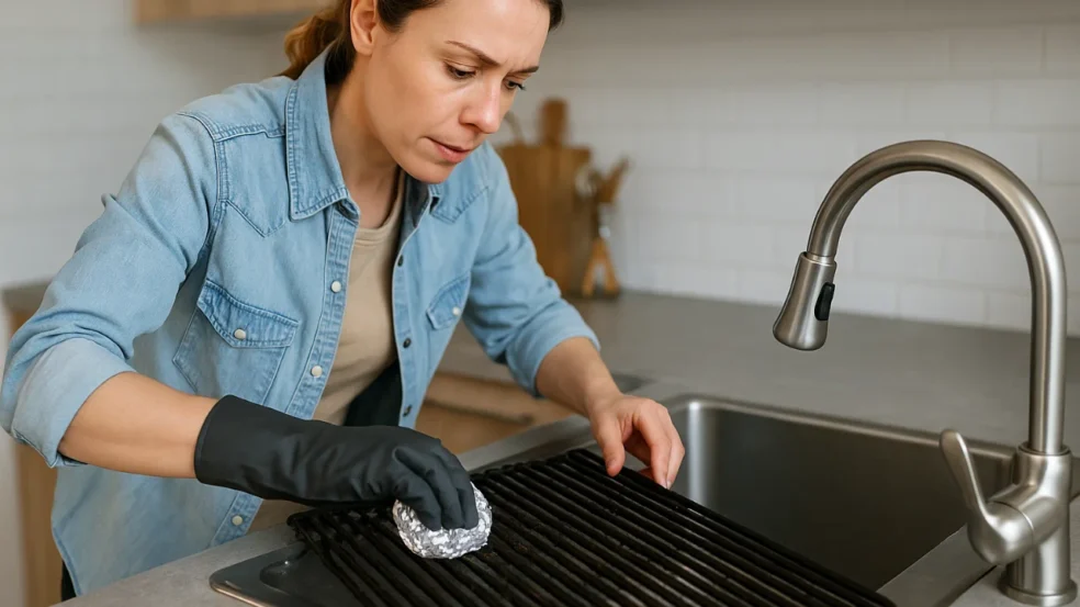 Essa técnica com papel alumínio deixa grelhas limpas sem esfregar Essa técnica com papel alumínio deixa grelhas limpas sem esfregar
