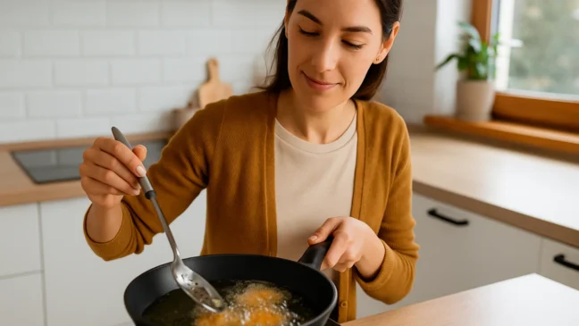 Esse passo simples faz o óleo durar 3 vezes mais na fritura