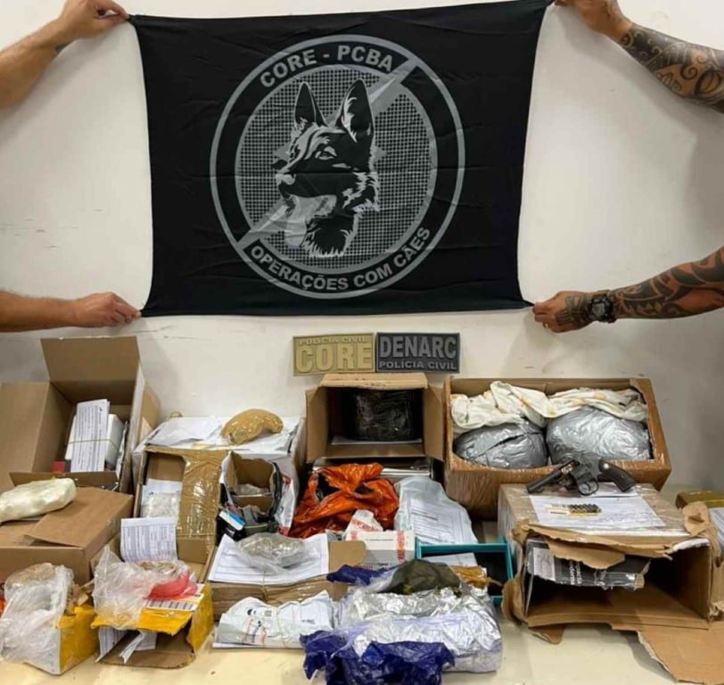 Operação no Centro de Distribuição dos Correios em Simões Filho apreende arma e drogas