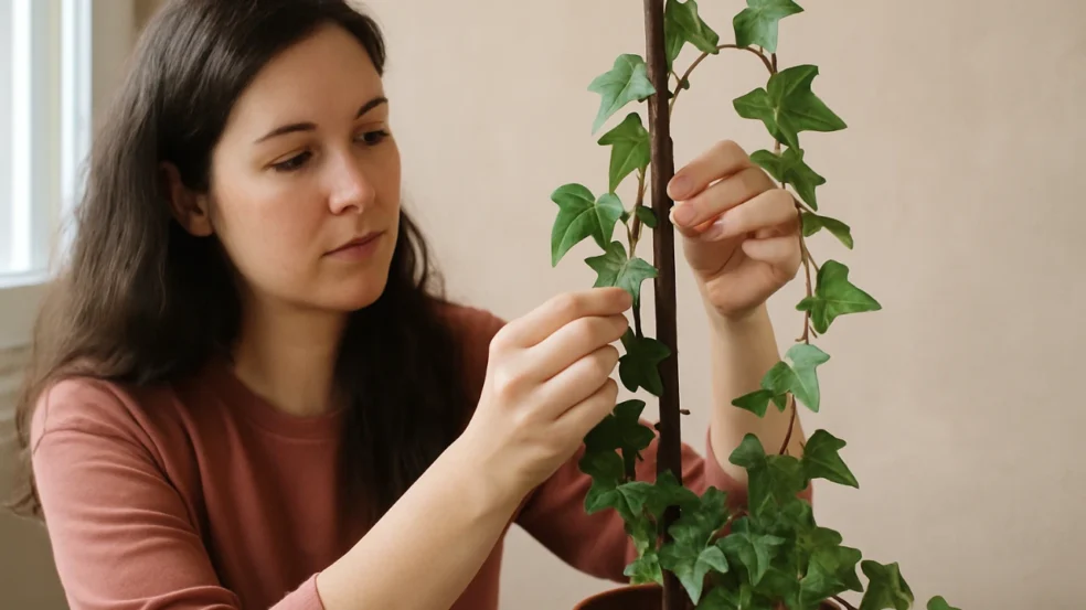 Hera inglesa: como evitar que cresça torta com 2 ajustes no tutor Hera inglesa: como evitar que cresça torta com 2 ajustes no tutor