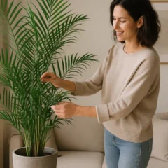 Palmeira-ráfia como deixar essa espécie elegante crescer dentro de casa