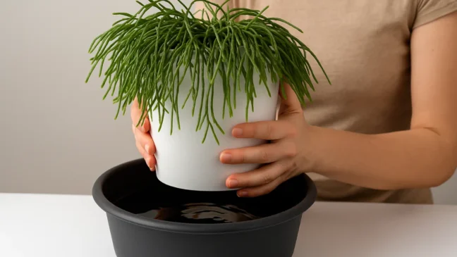 Ripsális a técnica de rega por imersão que evita fungos e deixa os pendentes exuberantes