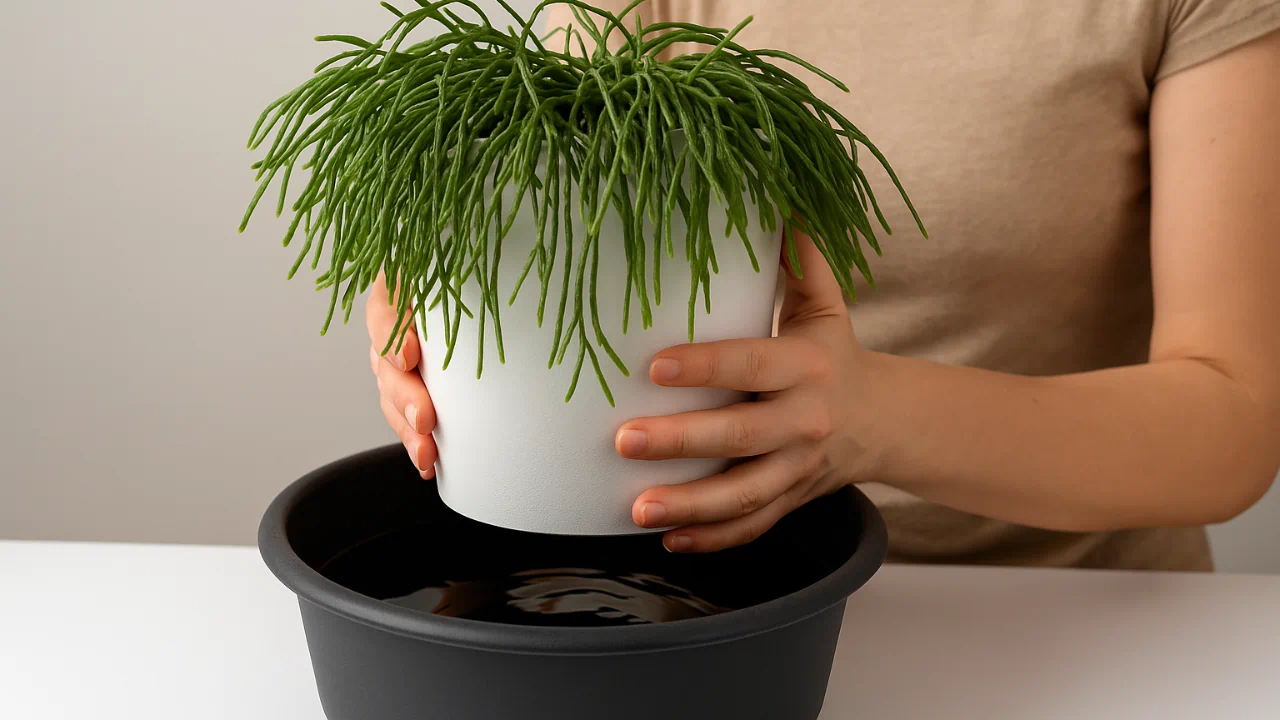 Ripsális a técnica de rega por imersão que evita fungos e deixa os pendentes exuberantes