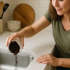 Use esse truque com café no ralo da pia e afaste maus odores e mau humor