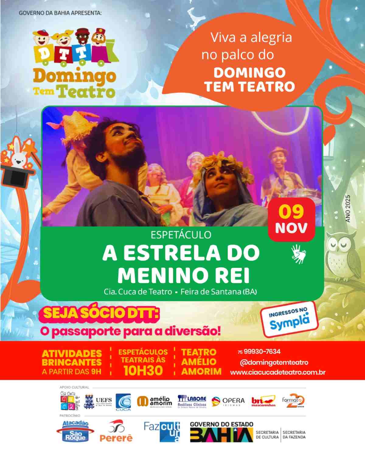 Domingo Tem Teatro apresenta Auto de Natal 'A Estrela do Menino Rei' neste domingo (9) em Feira de Santana Domingo Tem Teatro apresenta Auto de Natal 'A Estrela do Menino Rei' neste domingo (9) em Feira de Santana