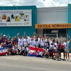 Embaixada Tricolor BBMB leva assistidos pela Apae para assistir Bahia x Bragantino na Arena Fonte Nova 