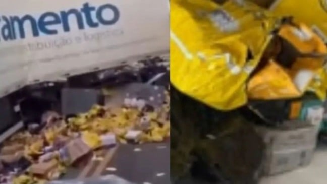 acidente caminhão tombou mercado livre