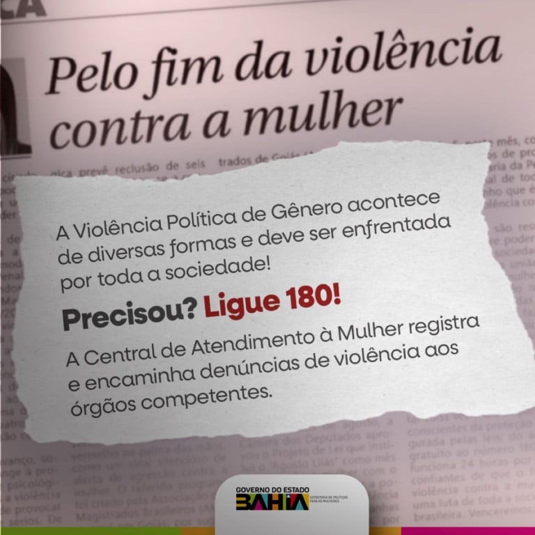 Campanha Sem Medo - Pelo Fim Violência Contra Meninas e Mulheres será lançada em Feira de Santana