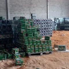 cerveja furtada encontrada em galpão de Salvador