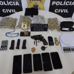 material apreendido pela polícia