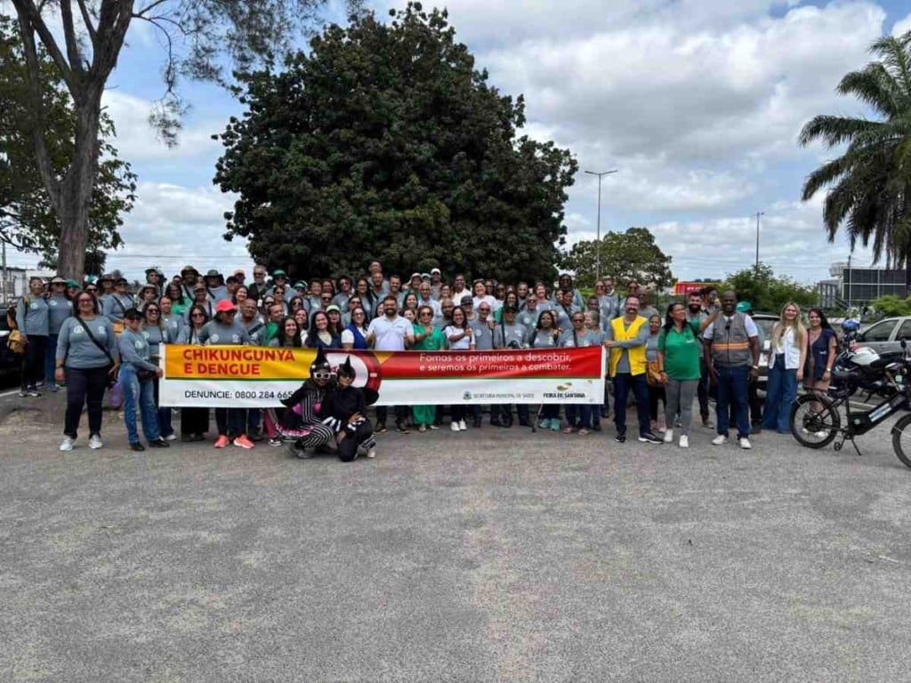 Mobilização de combate à dengue é realizada no bairro Cidade Nova em Feira de Santana