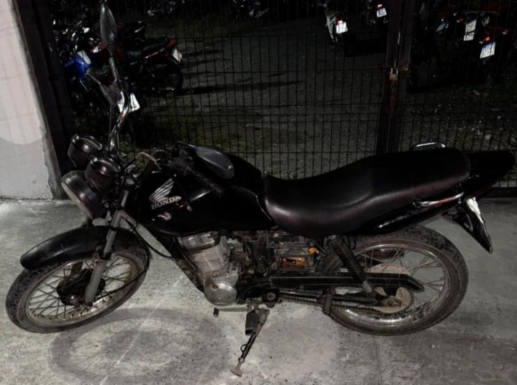 moto roubada recuperada no barro Gabriela