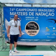 Rodrigo Araujo - Nadador de Feira de Santana conquista duas medalhas no Campeonato Brasileiro Masters de Natação