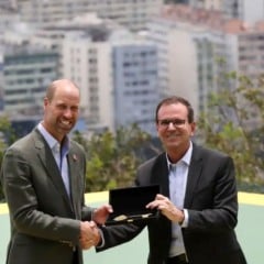 príncipe William e prefeito Eduardo Paes