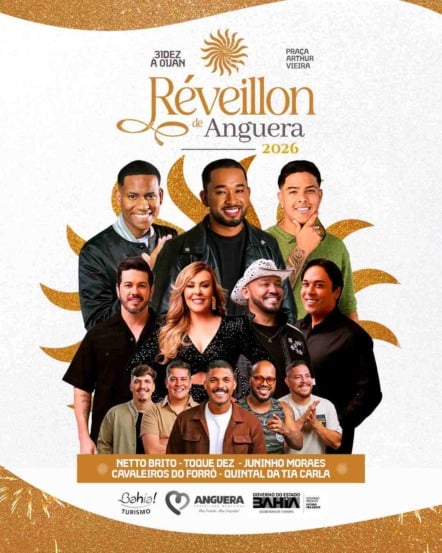 Anguera anuncia a grade oficial do Réveillon 2026