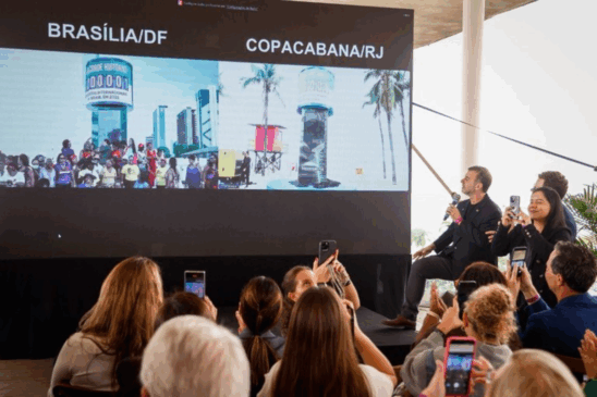 solenidade no museu de arte do rio