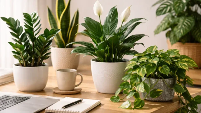 6 plantas para escritório que reduzem estresse visual e pedem pouca luz