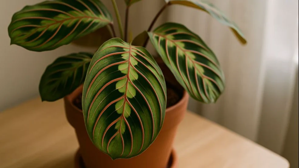 A condição ambiental que mantém a maranta com desenhos vibrantes e o que muda quando ela começa a fechar A condição ambiental que mantém a maranta com desenhos vibrantes e o que muda quando ela começa a fechar