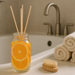 Como deixar o banheiro com aroma de spa usando apenas laranja e um truque de posicionamento simples