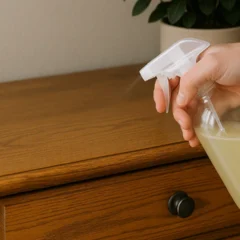 Como devolver o brilho natural dos móveis de madeira com um spray caseiro