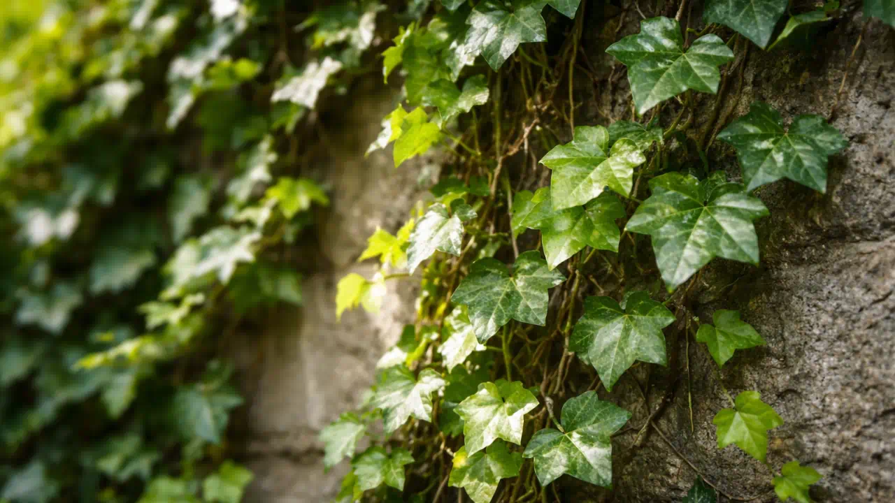 Crescimento ralo na hera costuma ser efeito de sombra excessiva