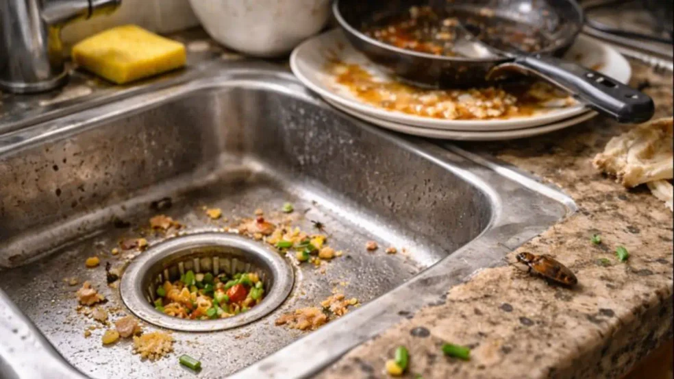 Esse hábito na pia da cozinha atrai insetos mesmo com a casa limpa Esse hábito na pia da cozinha atrai insetos mesmo com a casa limpa