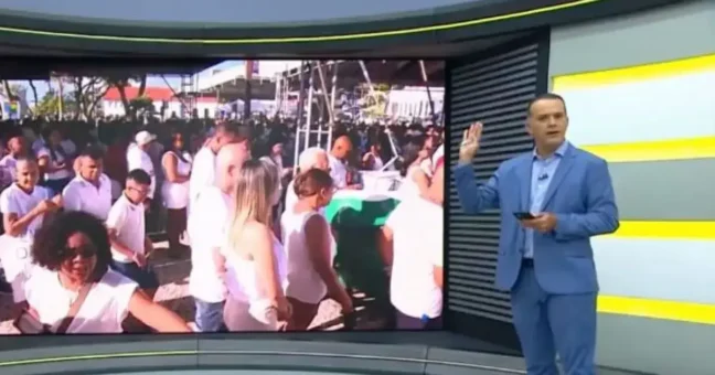 Apresentador da TV Bahia rebate fala de turista ao vivo: "Perdeu a chance de ficar calado"