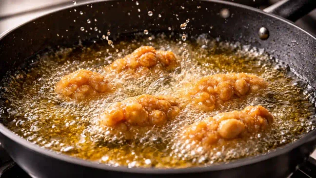 Um truque rápido impede respingos de óleo durante frituras sem sujar o fogão