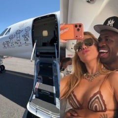 Virginia Fonseca e Vini Jr viajaram de jatinho particular