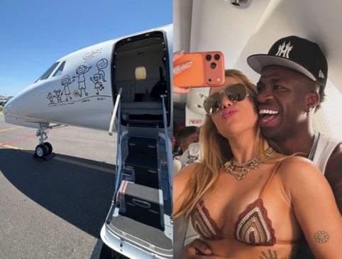 Virginia Fonseca e Vini Jr viajaram de jatinho particular