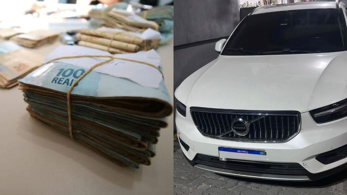 apreensão de dinheiro e carro de luxo traficante