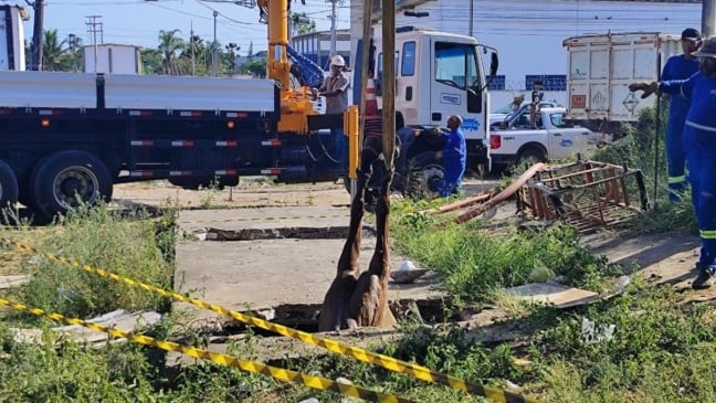 cavalo morre após cair em buraco no bairro tomba