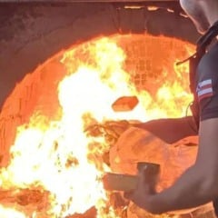 droga sendo queimada