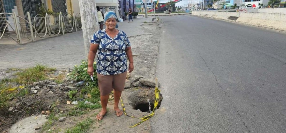 esgoto a céu aberto