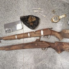 espingardas apreendidas em São Gonçalo dos Campos